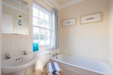 The bathroom.