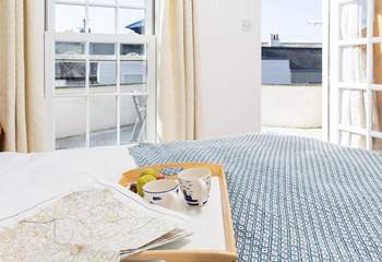 Enjoy breakfast in bed, well you are on holiday!