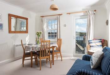 Open the door and enjoy the sea view from the Juliet balcony.