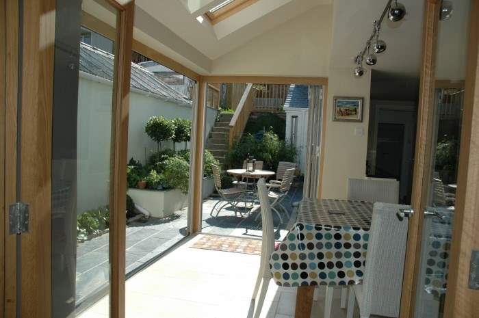 The dining-area looking out to the courtyard garden.