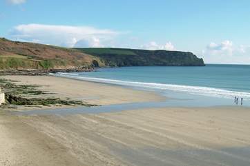 The lovely stretch of sand at Carne Beach is only a short drive away.