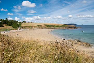 Porthcurnick Beach is one of many beautiful beaches on the Roseland.