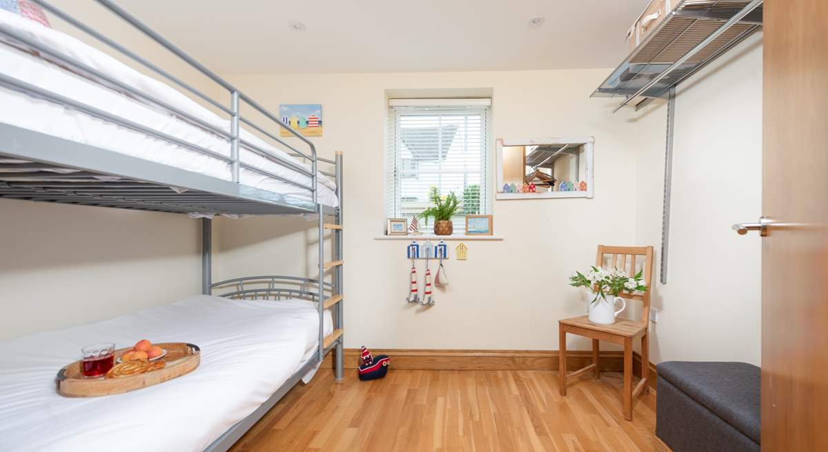 Children will adore the bunkbeds in bedroom 3.