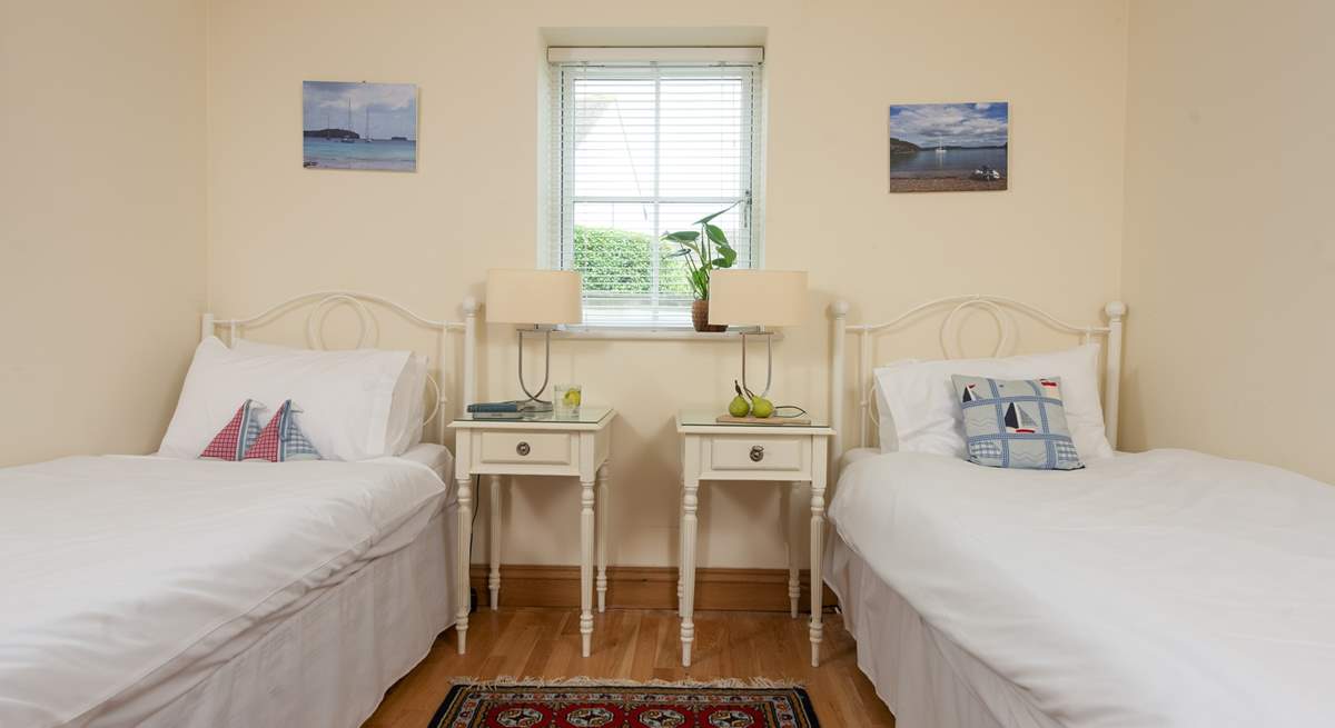 The twin bedded room is ideal for either children or adults. 