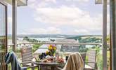 Enjoy fabulous views of the Carrick Roads from the balcony. - Thumbnail Image