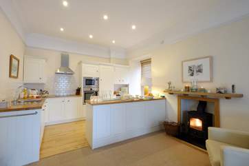Looking towards the kitchen from the cosy sitting-area.