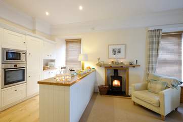 There is a warming wood-burner.