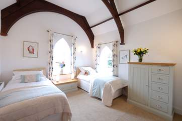 Lovely bedroom with twin beds.