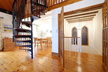 Big double doors into the open plan living space.