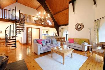 The open plan living-room is spacious.