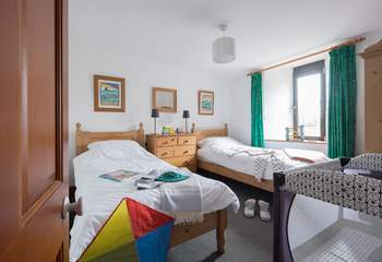 One of the twin bedrooms.