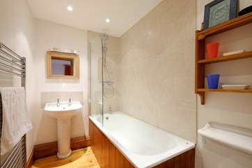 The bathroom.