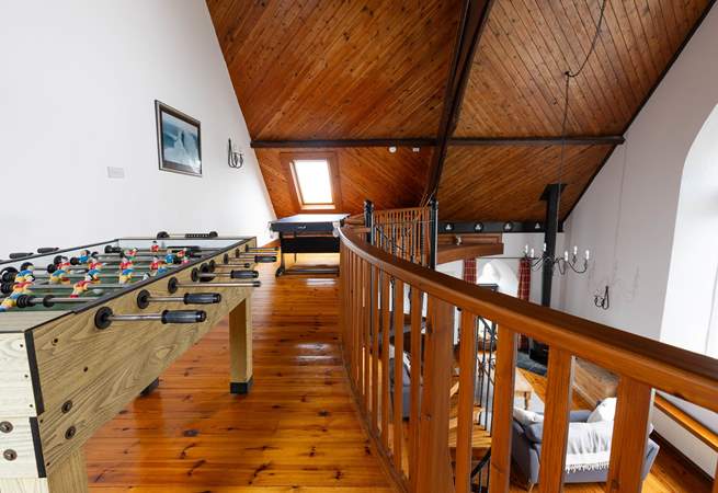 Enjoy some games in the mezzanine. 