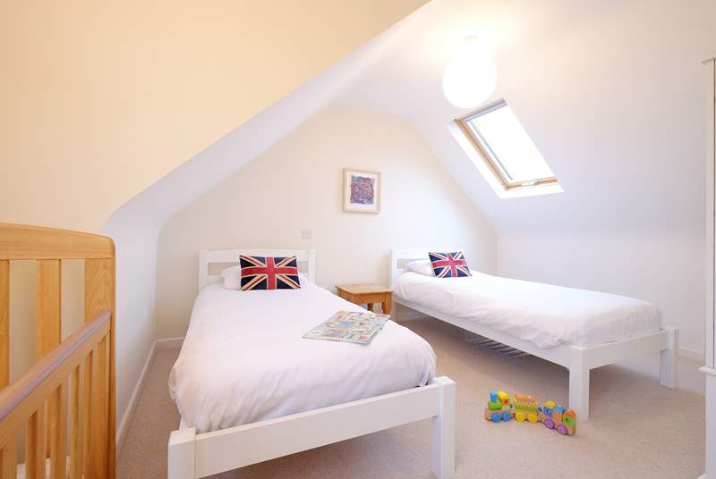 The twin bedroom is ideal for either adults or children.