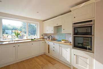The kitchen-area with all you need to cook a holiday meal.