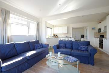 Another view of the open plan sitting/dining area.