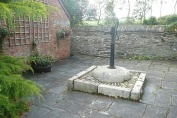 The private patio area where you can sit any enjoy the surrounding peace and quiet.