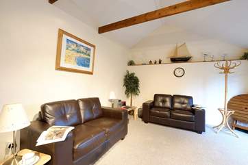 The cosy sitting-area is open plan.