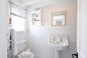 The bathroom.