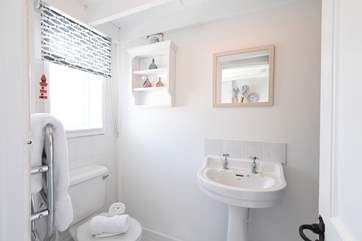 The bathroom.