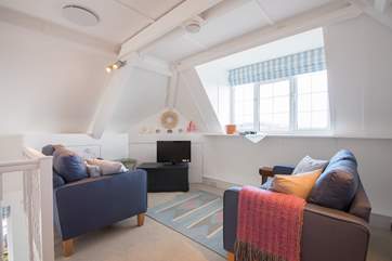 The upstairs sitting area.