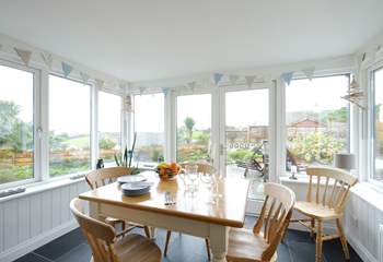 The dining-area with access to the patio so you can choose to dine in or out depending on the weather.