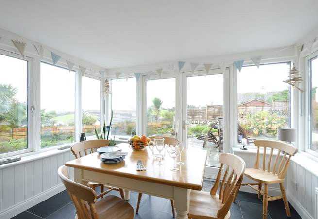 The dining-area with access to the patio so you can choose to dine in or out depending on the weather.
