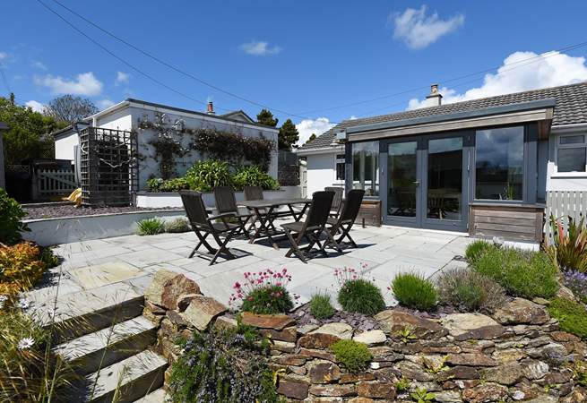 The gorgeous patio is the perfect place for al fresco dininng.