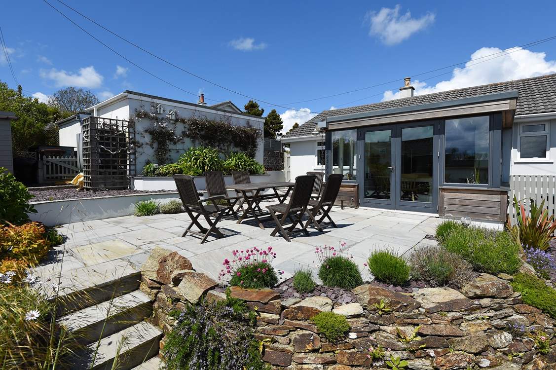 The gorgeous patio is the perfect place for al fresco dininng.