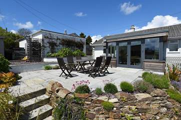 The gorgeous patio is the perfect place for al fresco dininng.