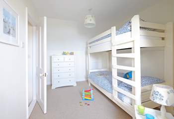 Children will love bedroom 3 with bunkbeds. 