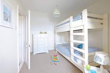 Children will love bedroom 3 with bunkbeds.