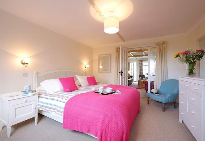 Bedroom 1 with super-king double bed is conveniently situated on the ground floor.