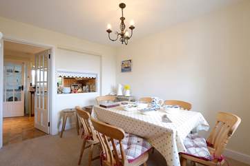The dining-room is the perfect place to gather to discuss the day ahead.