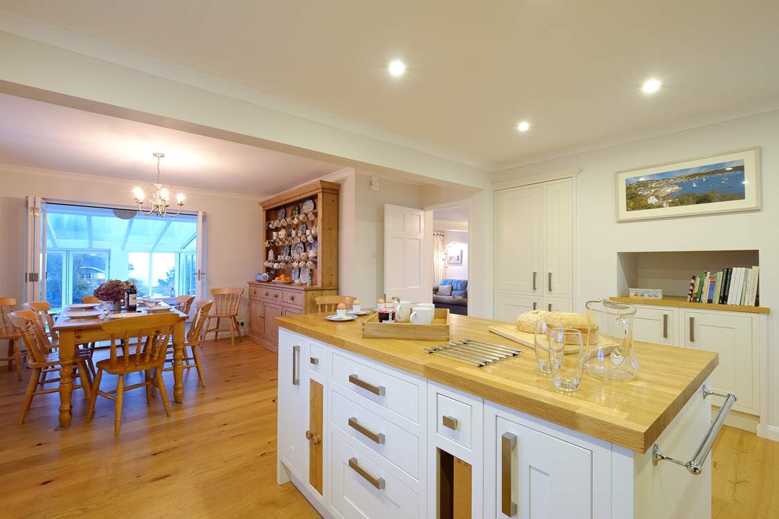 The kitchen has oodles of space.