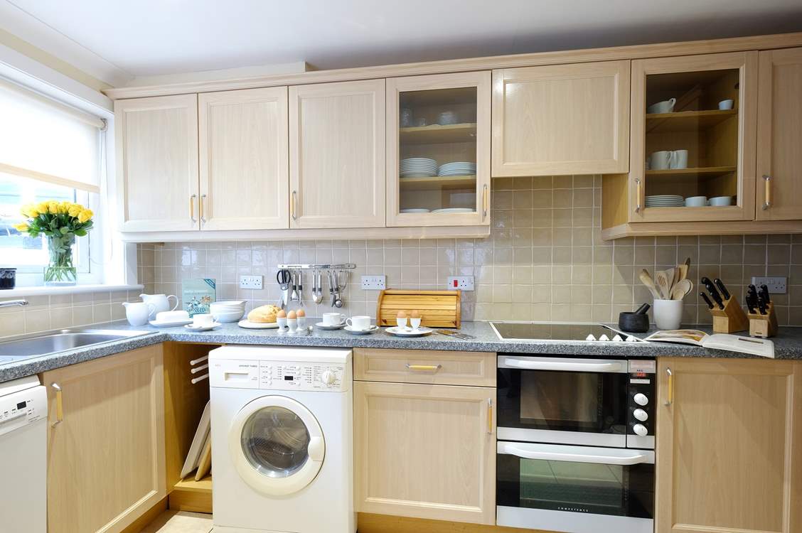The kitchen has all the equipment you need, including the all important dishwasher..