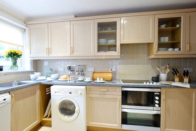 The kitchen has all the equipment you need, including the all important dishwasher..