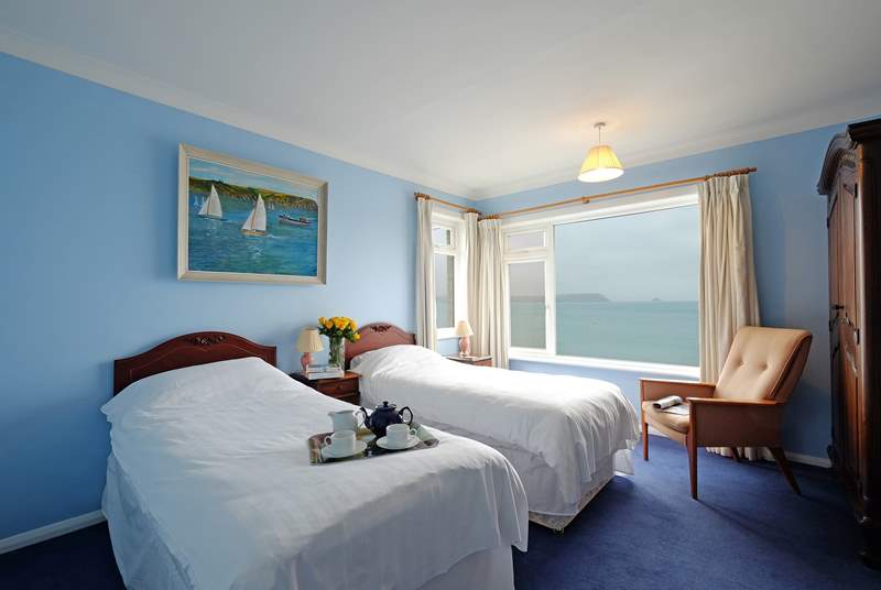 Bedroom 2 has twin beds, ideal for either adults or children and a fabulous view!