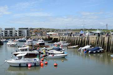 West Bay is an important harbour for landing locally-caught seafood.