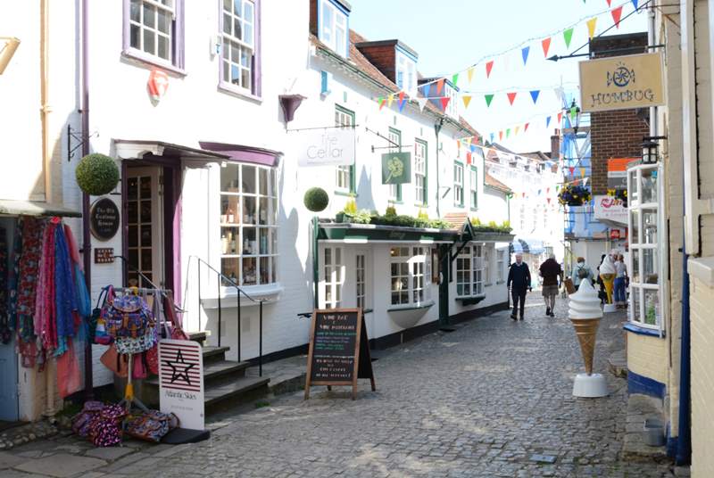 The small historic street down to the quay has some quirky shops and good food.
