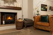 The luxurious sitting-room has some beautiful vintage features and a BOSE sound system.