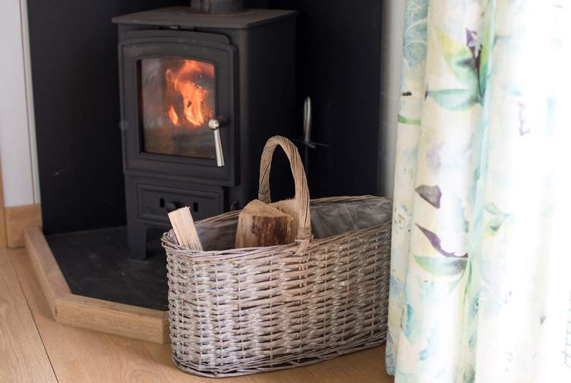 The wood-burner will keep you very toasty on cooler days.