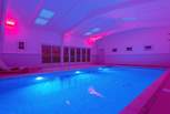 There is 24 hour access to the shared indoor heated swimming pool which has a cool lighting theme at night!