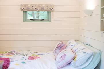 The very comfortable double bed.