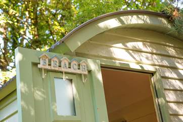 Step out of the shepherd's and the shower cabin is right next door.