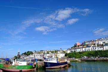 Fishing boats in the harbour.