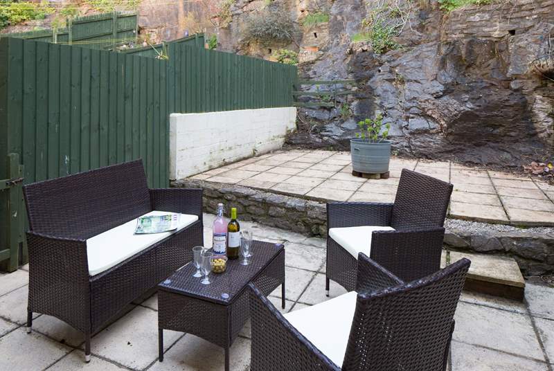 What a sun-trap this delightful patio is. Perfect for a spot of dining al fresco.