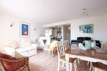 The open plan living space.