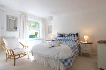The spacious bedroom.