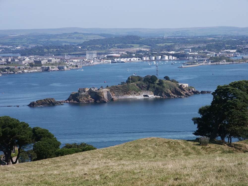 Looking across Plymouth Sound from the Mount Edgcumbe Estate.